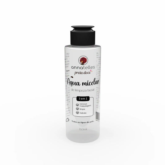 (Atacado) Água Micelar 3 em 1 150ml - Preta Doce